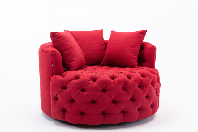 Modern  Akili swivel accent chair  barrel chair  for hotel living room / Modern  leisure chair  Red