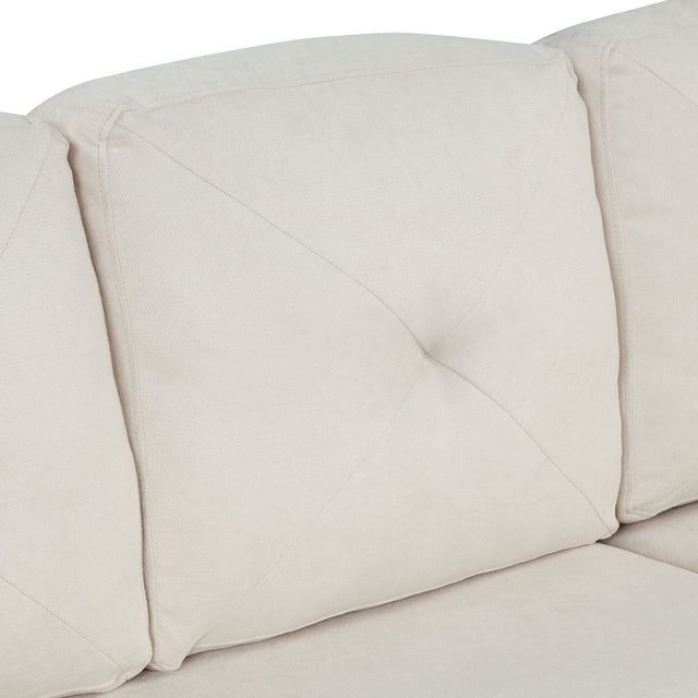 83" Modern Convertible Sleeper Sofa Bed with Storage Chaise,Beige(Old Sku:SG000344AAA)