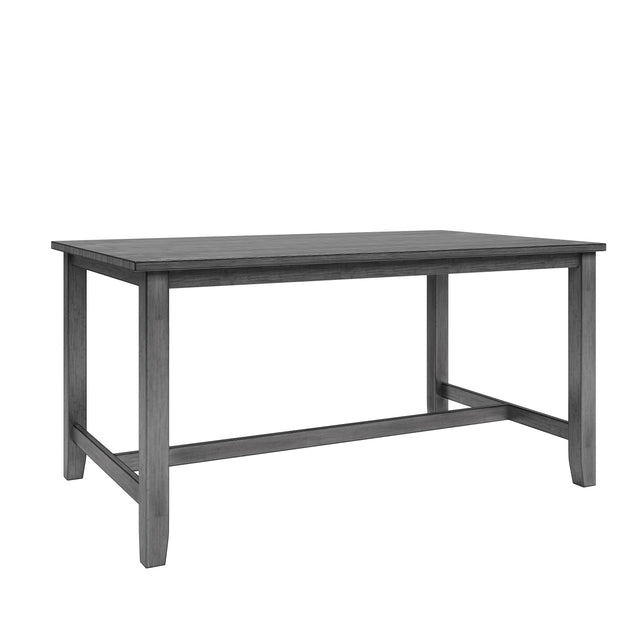 TOPMAX 6 Piece Wooden Dining Table set, Kitchen Table set with 4 Chairs and Bench, Farmhouse Rustic Style, Antique Graywash