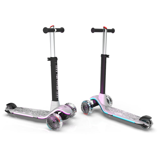 3 wheel scooter for kids ages 3-5years old,Boys and Girls Scooter with Light Up Wheels,  Foldable & Adjustable, Anti-Slip Deck