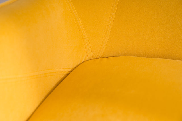 Modern Ergonomics Soft Velvet Fabric Material Accent Chair With Gold Legs And Adjustable Feet Screws For Indoor Home Living Room,Yellow