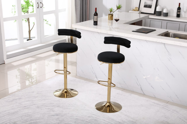Bar Stools with Back and Footrest Counter Height Dining Chairs (2PCS/CTN)