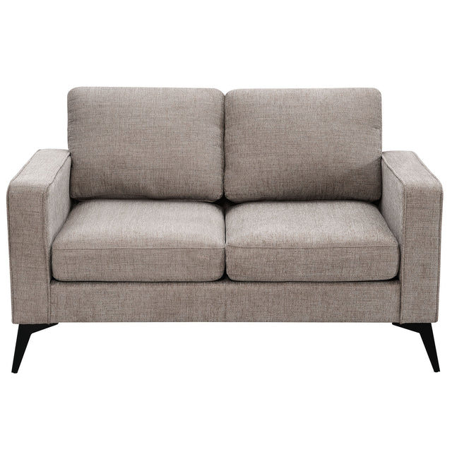 [VIDEO provided] [New]Modern 3-Piece Sofa Sets with Sturdy Metal Legs,Chenille Upholstered Couches Sets Including 3-Seat Sofa, Loveseat and Single Chair for Living Room Furniture Set (1+2+3 Seat)