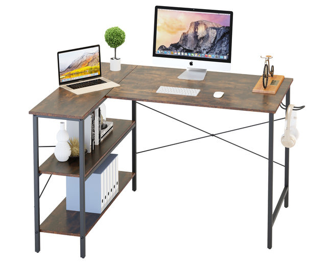 L-shaped retro color desk