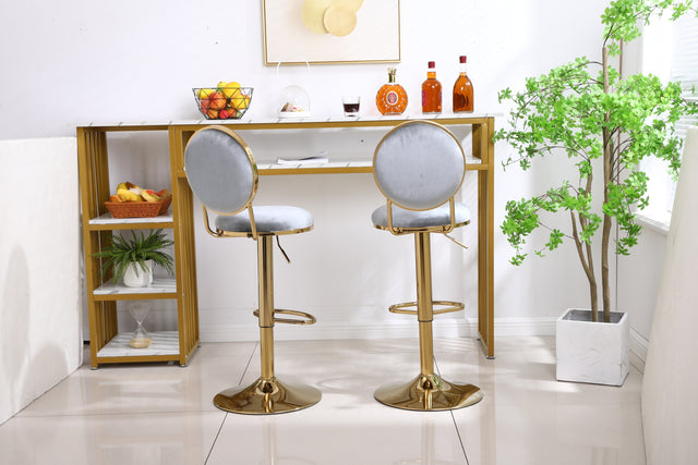 Bar Stools with Back and Footrest Counter Height Dining Chairs  2pcs/ctn