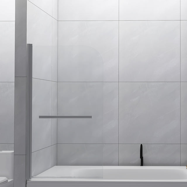 Goodyo 31"X55" Bathtub Screen Framless Shower Door Tempered Glass Shower Panel