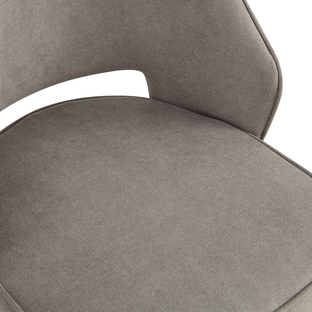 Modern Dining Chairs,Linen Accent Chair, Living Room Leisure Chairs, Upholstered Side Chair with Metal Legs for Dining Room Kitchen Vanity Patio Club Guest (Set of 1)  Grey Office Chair