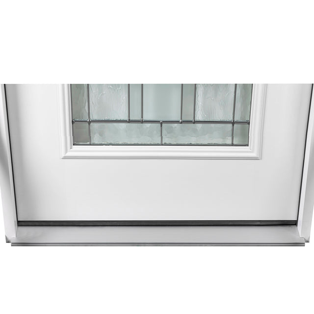 37.5inx81.5in Right Hand Inswing Decorative Glass- Zinc Caming  Fiber Glass Prehung Entry Door .
