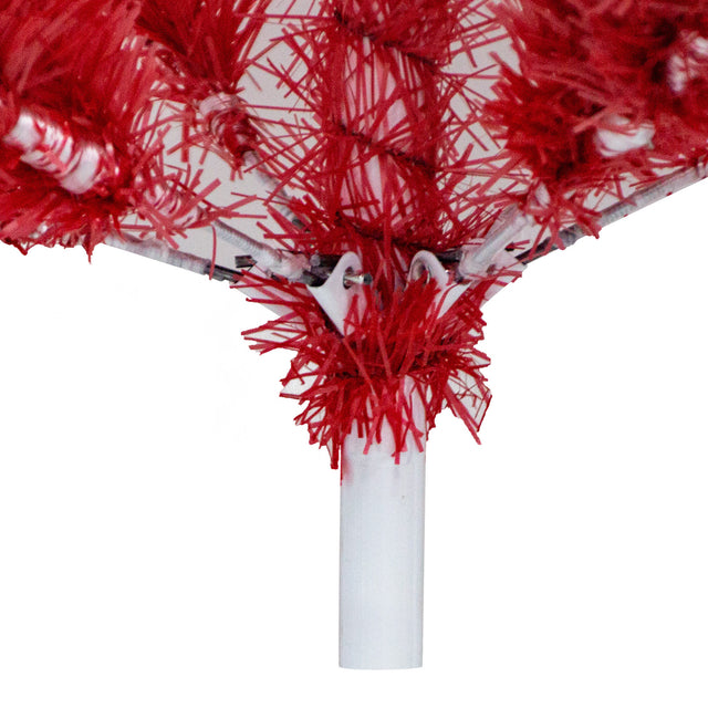 6FT Hinged Fraser Fir Artificial Fir Bent Top Christmas Tree, Xmas Tree Bendable Santa Hat Style Christmas Tree Holiday Decoration,1250 Lush Branch Tips, 300 LED Lights X-mas