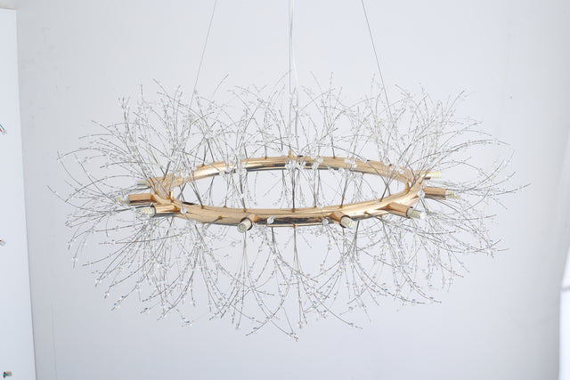 Modern American round crystal chandelier -12 bulbs