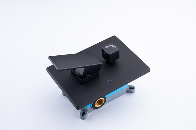 Waterfall Tub Faucet Wall Mount Roman Tub Filler Chrome Single Handle Brass Bathroom Bathtub Faucet with Hand Shower