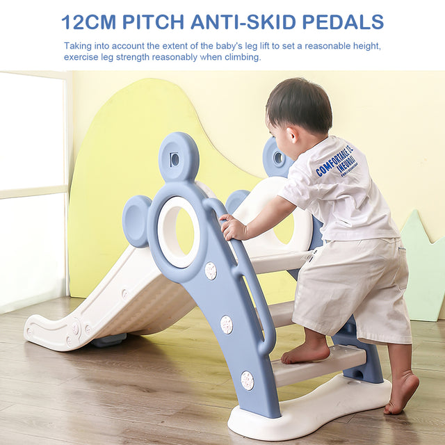 Children\'s Folding Slides with Stairs,Outdoor Small Children\'s Slide Toys Multifunctional Toys,Blue/  Toddler Folding Slide Plastic Kids Slide for Toddlers Age 1-3 Indoor Slide Children Climber Toy