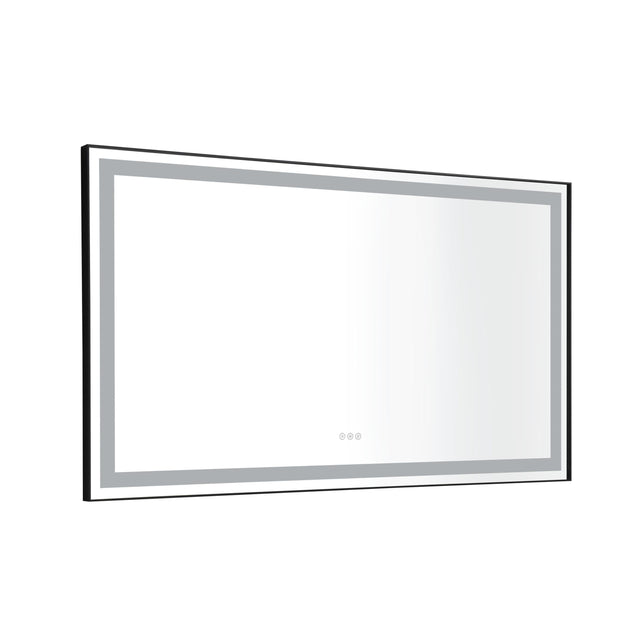 60*36 LED Lighted Bathroom Wall Mounted Mirror with High Lumen+Anti-Fog Separately Control