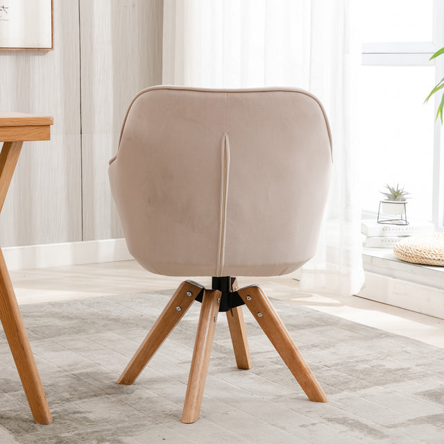 COOLMORE Solid Wood Tufted Upholstered Armless home office  chair