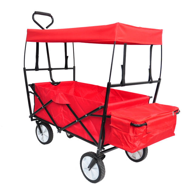 Garden Shopping Beach Cart folding wagon（red）