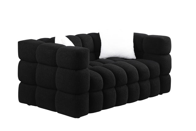 62.2length ,35.83" deepth ,human body structure for USA people,  marshmallow sofa,boucle sofa ,White color,3 seater