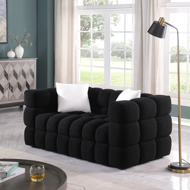 62.2length ,35.83" deepth ,human body structure for USA people,  marshmallow sofa,boucle sofa ,White color,3 seater