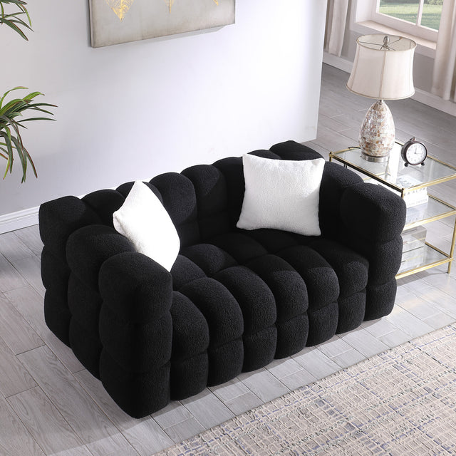 62.2length ,35.83" deepth ,human body structure for USA people,  marshmallow sofa,boucle sofa ,White color,3 seater