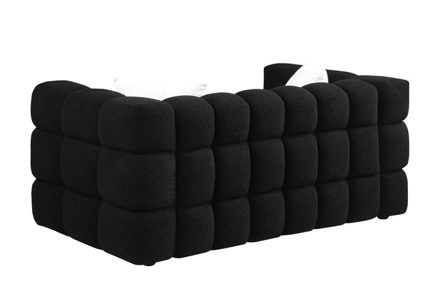 62.2length ,35.83" deepth ,human body structure for USA people,  marshmallow sofa,boucle sofa ,White color,3 seater