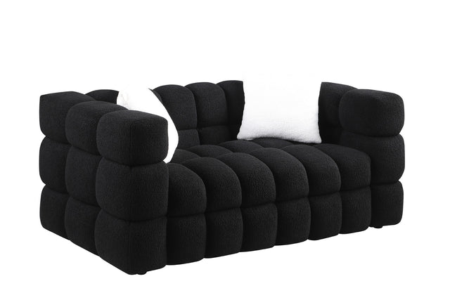 62.2length ,35.83" deepth ,human body structure for USA people,  marshmallow sofa,boucle sofa ,White color,3 seater