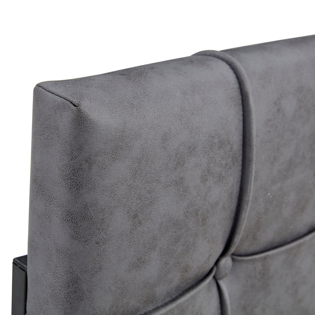 Queen Size Bed Frame, Modern Upholstered Platform Bed with Adjustable Headboard, Heavy Duty Button Tech cloth Bed Frame with Wood Slat Support, Easy Assembly, No Box Spring Needed (Grey, Queen)