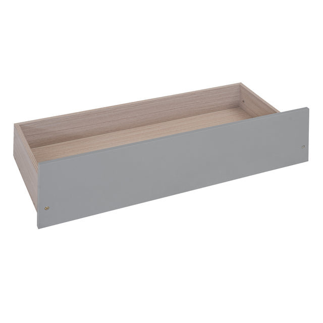 Full Size Wooden House Bed with Two Drawers,Gray