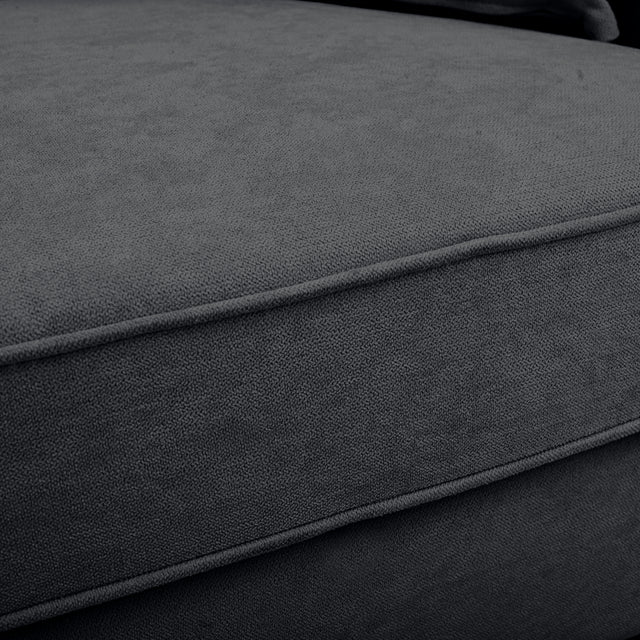 U-style Upholstered Modern Loveseat with Metal Legs – Durable with 2 Pillows, 2-3 People Seat Capacity