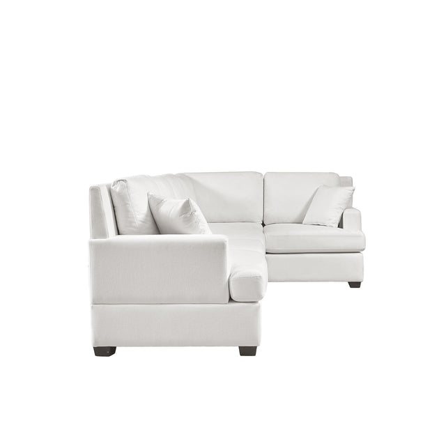 U_Style Sofa Set with Sectional Modular Sofa and Swivel Accent Chair, 2 Tossing cushions and Solid Frame for Living Room