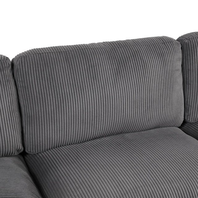 U_Style Modular Sectional Sofa with Ottoman L Shaped Corner Sectional for Living Room, Office, Spacious Space