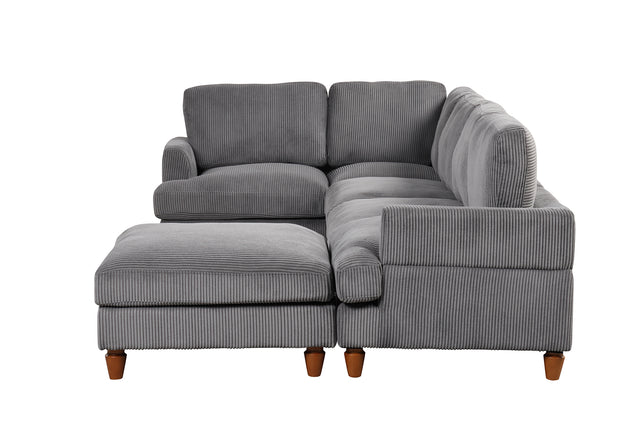 U_Style Modular Sectional Sofa with Ottoman L Shaped Corner Sectional for Living Room, Office, Spacious Space