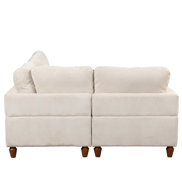 U_Style Modular Sectional Sofa with Ottoman L Shaped Corner Sectional for Living Room, Office, Spacious Space