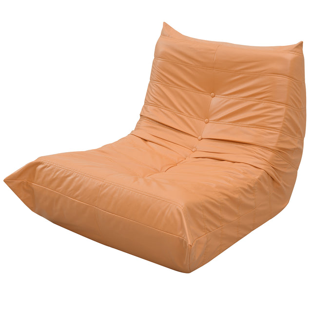 [VIDEO provided] [New] Comfy Oversized Lazy Sofa, Modern Armless Lounge Chair with Backrest Retro Single-Seat , 100% Sponge-Filled Sofa for Living Room, Bedroom, Salon, Office,3 Colors