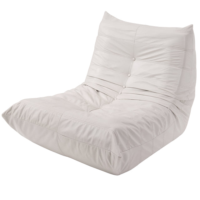 [VIDEO provided] [New] Comfy Oversized Lazy Sofa, Modern Armless Lounge Chair with Backrest Retro Single-Seat , 100% Sponge-Filled Sofa for Living Room, Bedroom, Salon, Office,3 Colors