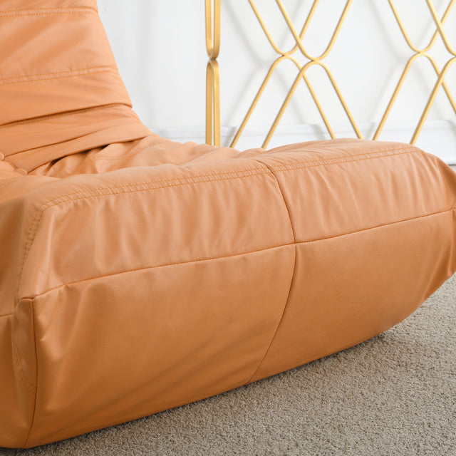 [VIDEO provided] [New] Comfy Oversized Lazy Sofa, Modern Armless Lounge Chair with Backrest Retro Single-Seat , 100% Sponge-Filled Sofa for Living Room, Bedroom, Salon, Office,3 Colors