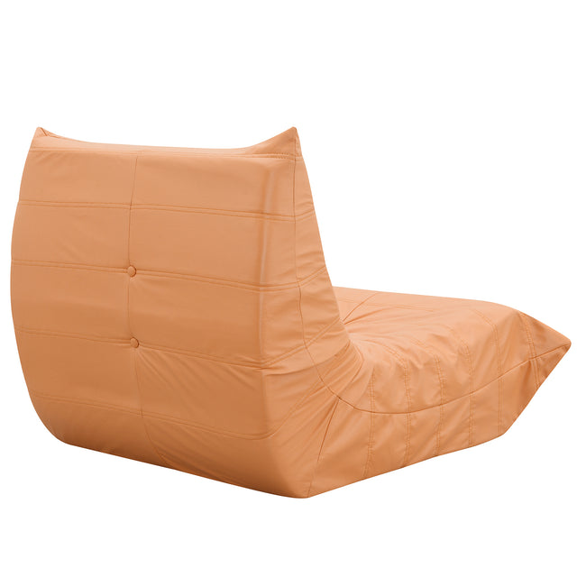 [VIDEO provided] [New] Comfy Oversized Lazy Sofa, Modern Armless Lounge Chair with Backrest Retro Single-Seat , 100% Sponge-Filled Sofa for Living Room, Bedroom, Salon, Office,3 Colors