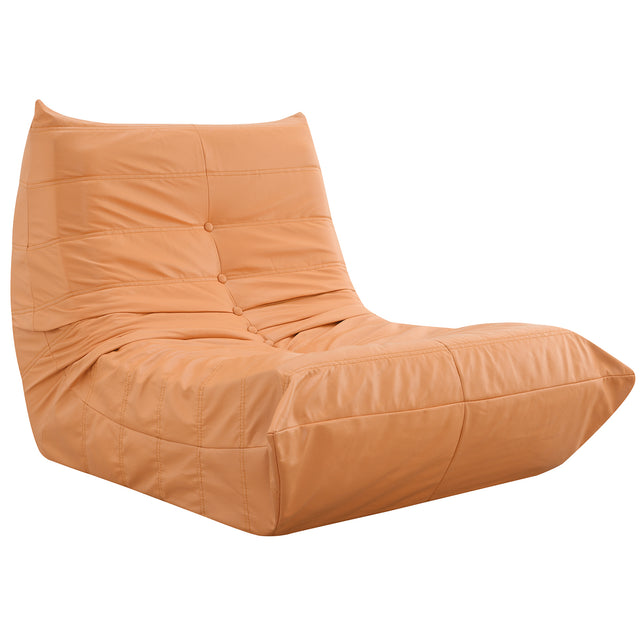 [VIDEO provided] [New] Comfy Oversized Lazy Sofa, Modern Armless Lounge Chair with Backrest Retro Single-Seat , 100% Sponge-Filled Sofa for Living Room, Bedroom, Salon, Office,3 Colors