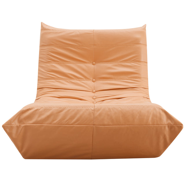 [VIDEO provided] [New] Comfy Oversized Lazy Sofa, Modern Armless Lounge Chair with Backrest Retro Single-Seat , 100% Sponge-Filled Sofa for Living Room, Bedroom, Salon, Office,3 Colors