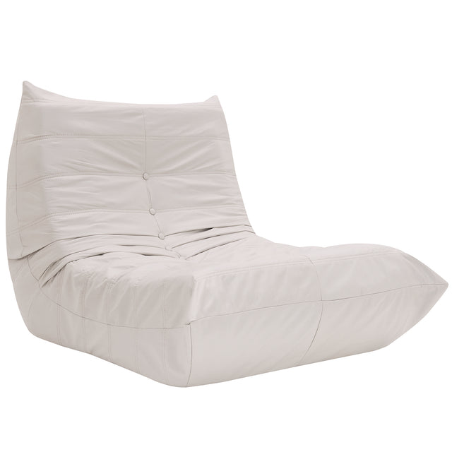 [VIDEO provided] [New] Comfy Oversized Lazy Sofa, Modern Armless Lounge Chair with Backrest Retro Single-Seat , 100% Sponge-Filled Sofa for Living Room, Bedroom, Salon, Office,3 Colors