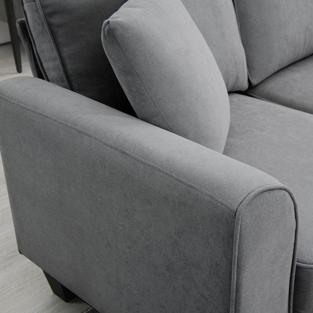[VIDEO provided] [New] 108*85.5" Modern U Shape Sectional Sofa, 7 Seat Fabric Sectional Sofa Set with 3 Pillows Included for Living Room, Apartment, Office,3 Colors