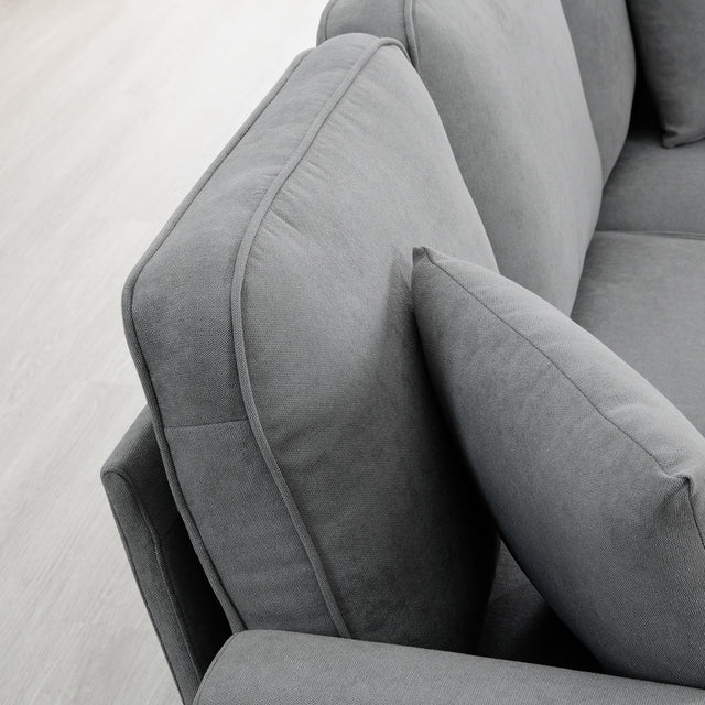 [VIDEO provided] [New] 108*85.5" Modern U Shape Sectional Sofa, 7 Seat Fabric Sectional Sofa Set with 3 Pillows Included for Living Room, Apartment, Office,3 Colors