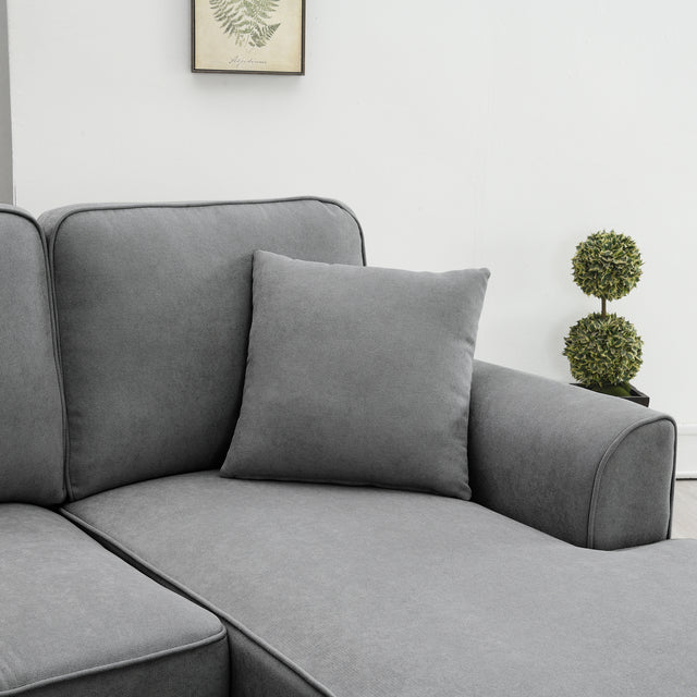 [VIDEO provided] [New] 108*85.5" Modern U Shape Sectional Sofa, 7 Seat Fabric Sectional Sofa Set with 3 Pillows Included for Living Room, Apartment, Office,3 Colors